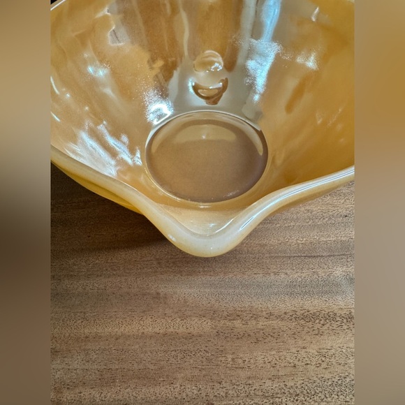 Vintage 1950’s Fire King by Anchor Hocking Iridescent Peach Lustre Butter Bowl - Picture 4 of 5